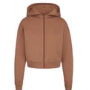 SKIMS Cropped Zip-Up Hooded Jacket